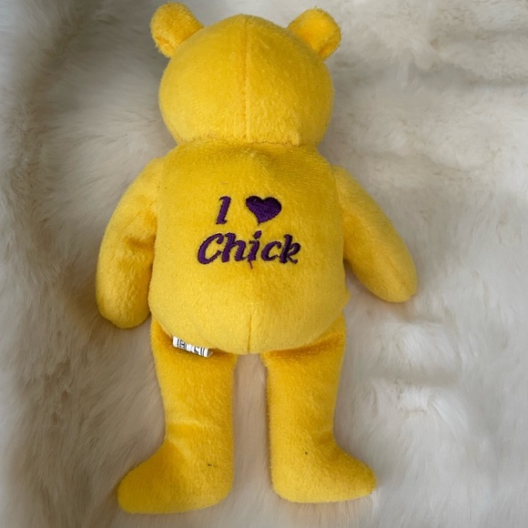 Los Angeles Lakers NBA plush beanie bear in gold & purple - Picture 2 of 3